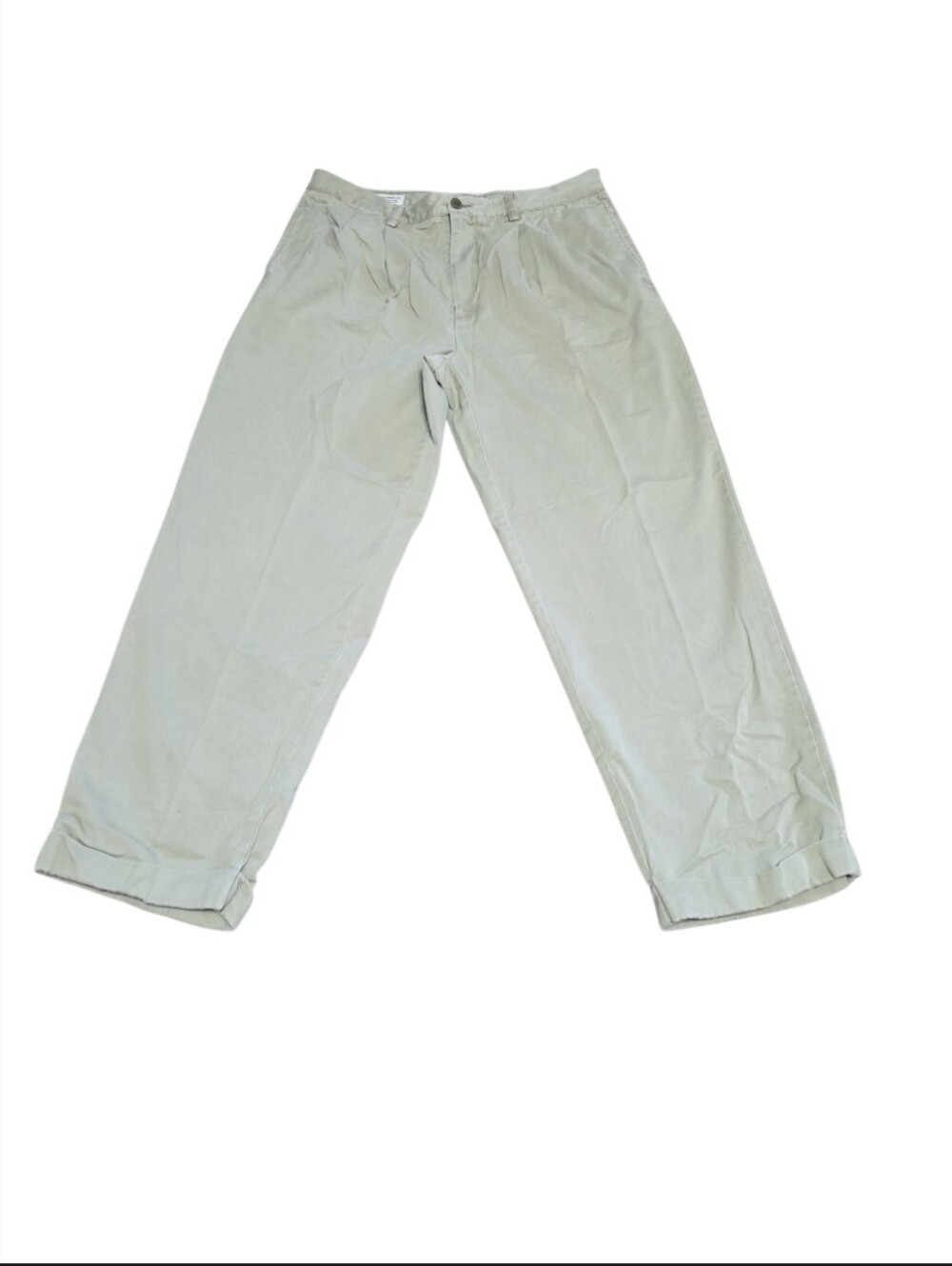 Nautica Marine Drill NMD MF300A Pleated Pants Mend Size 36x30 Classic Fit